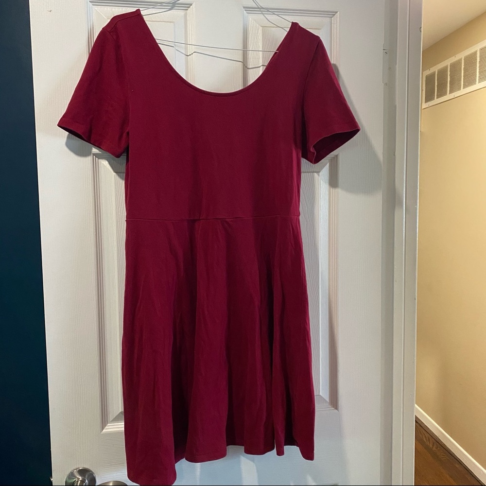 Red skater dress